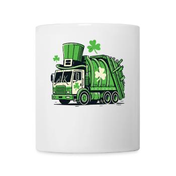 Saint-Patrick Camion à ordures Enfants Fun - Mug blanc - blanc - Devant