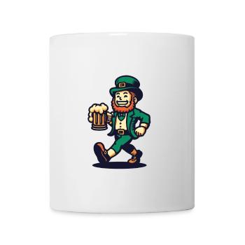 St. Patrick's Day Leprechaun Mit Bierkrug - Tasse - Weiß - Vorne