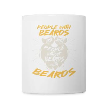 People with beards! Funny Hairdresser Beard Quote - Mug - white - Front