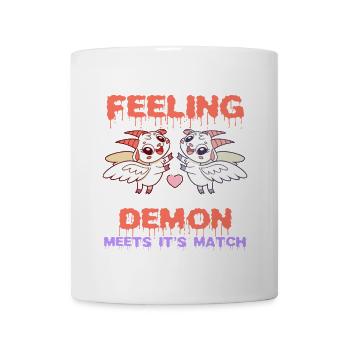 Wenn Ihr Dämon Sein Match Trifft! Lustiger Dämon - Tasse - Weiß - Vorne