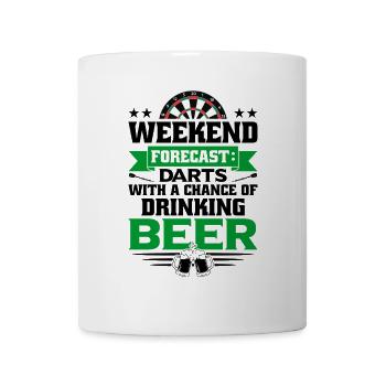 Dart Dartspieler Dartspiel Herren - Tasse - Weiß - Vorne