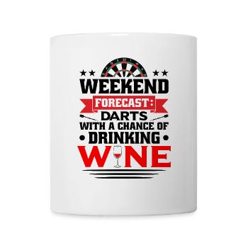 Dart Dartspieler Dartspiel Herren - Tasse - Weiß - Vorne
