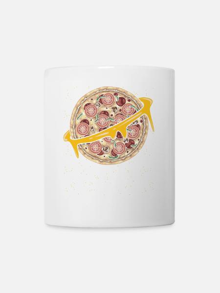 Grappige de minnaars van de ruimteplaneet, pizzachef - Mok - wit