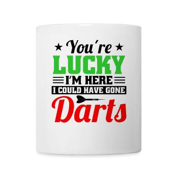 Dart Dartspieler Dartspiel Herren - Tasse - Weiß - Vorne
