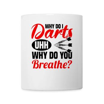 Dart Dartspieler Dartspiel Herren - Tasse - Weiß - Vorne