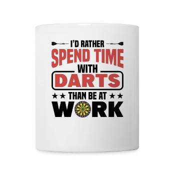 Dart Dartspieler Dartspiel Herren - Tasse - Weiß - Vorne