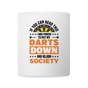 Dart Dartspieler Dartspiel Herren - Tasse - Weiß - Vorne