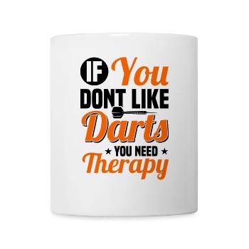 Dart Dartspieler Dartspiel Herren - Tasse - Weiß - Vorne