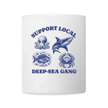 requin poisson Lovers - Soutien Gang local des grands fonds marins - Mug blanc - blanc - Devant
