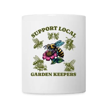 Amoureux des abeilles - Soutenez les jardiniers locaux - Mug blanc - blanc - Devant