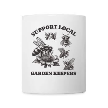 Amoureux des abeilles - Soutenez les jardiniers locaux - Mug blanc - blanc - Devant