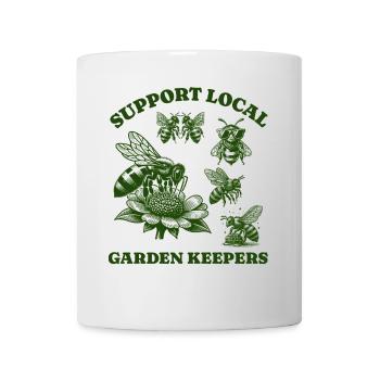 Amoureux des abeilles - Soutenez les jardiniers locaux - Mug blanc - blanc - Devant