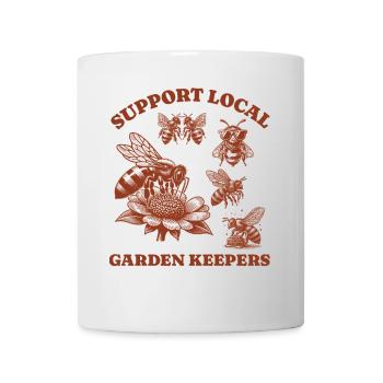 Amoureux des abeilles - Soutenez les jardiniers locaux - Mug blanc - blanc - Devant
