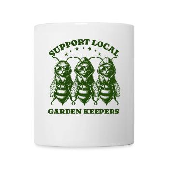 Amoureux des abeilles - Soutenez les jardiniers locaux - Mug blanc - blanc - Devant