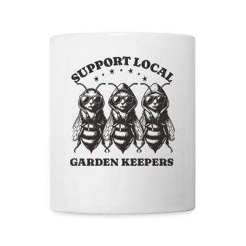 Amoureux des abeilles - Soutenez les jardiniers locaux - Mug blanc - blanc - Devant