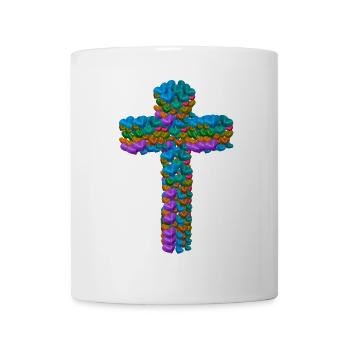 Cross Crosses Heart Hearts Crucifix - Mug - white - Front