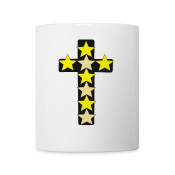 Croix Étoile Croix Croix - Mug blanc - blanc - Devant