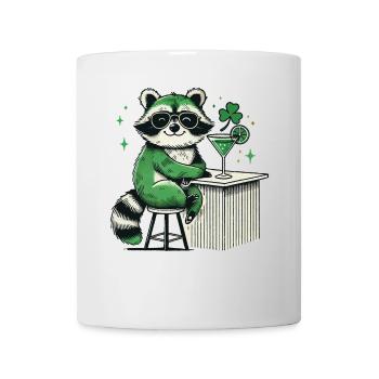 St. Patrick's Day Raccoon Cocktail - Mug - white - Front