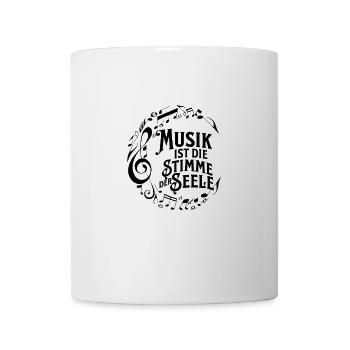 Music is the voice of the soul Choir Choral singers - Mug - white - Front