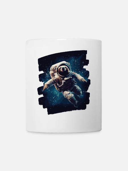 Faultier Astronaut - Tasse - Weiß