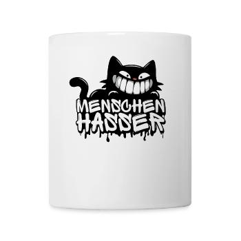 Menschenhasser Katze – Für alle, die ehrlich sind - Tasse - Weiß - Vorne