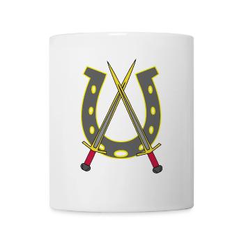 Chevalier médiéval épée épées fer à cheval - Mug blanc - blanc - Devant