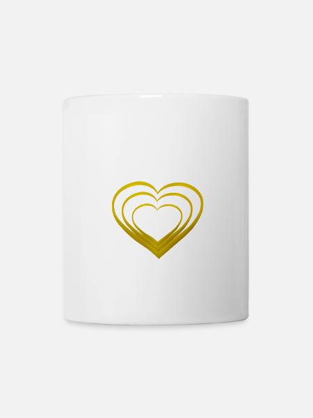 Heart Hearts Valentine's Day Valentine's Day Birthday - Mug - white