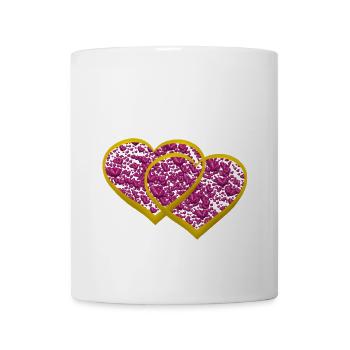 Valentin Valentinstag Herz Herzen Beziehung - Tasse - Weiß - Vorne