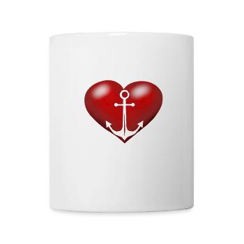 Ancre Maritime Sailor Heart Hearts - Mug blanc - blanc - Devant