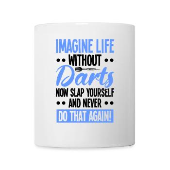 Dart Dartspieler Dartspiel Herren - Tasse - Weiß - Vorne