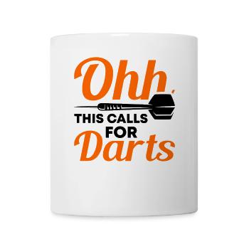 Dart Dartspieler Dartspiel Herren - Tasse - Weiß - Vorne