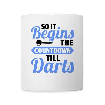 Dart Dartspieler Dartspiel Herren - Tasse - Weiß - Vorne