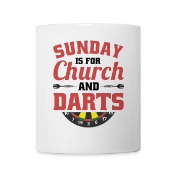 Dart Dartspieler Dartspiel Herren - Tasse - Weiß - Vorne