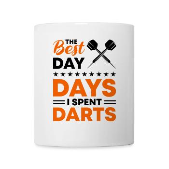 Dart Dartspieler Dartspiel Herren - Tasse - Weiß - Vorne