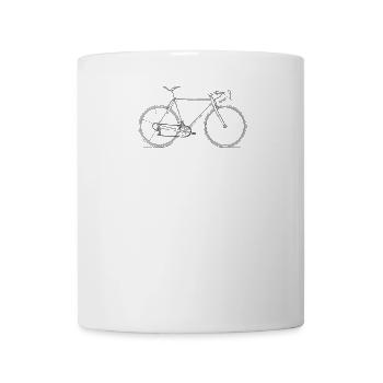 Minimalist Bicycle Sketch Timeless Look - Mug - white - Front