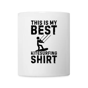 C’est mon meilleur t-shirt de kitesurf Kiteboarding - Mug blanc - blanc - Devant