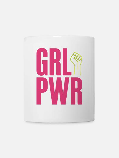 Frauen Power GRL PWR Girl Patriarchat Feminismus - Tasse - Weiß