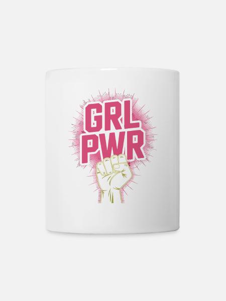 Frauen Power GRL PWR Girl Patriarchat Feminismus - Tasse - Weiß