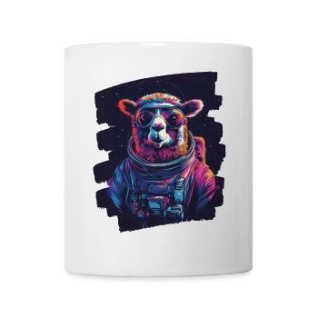 Lama Astronaut - Tasse - Weiß - Vorne