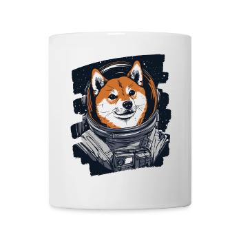 Shiba Inu Astronaut - Tasse - Weiß - Vorne