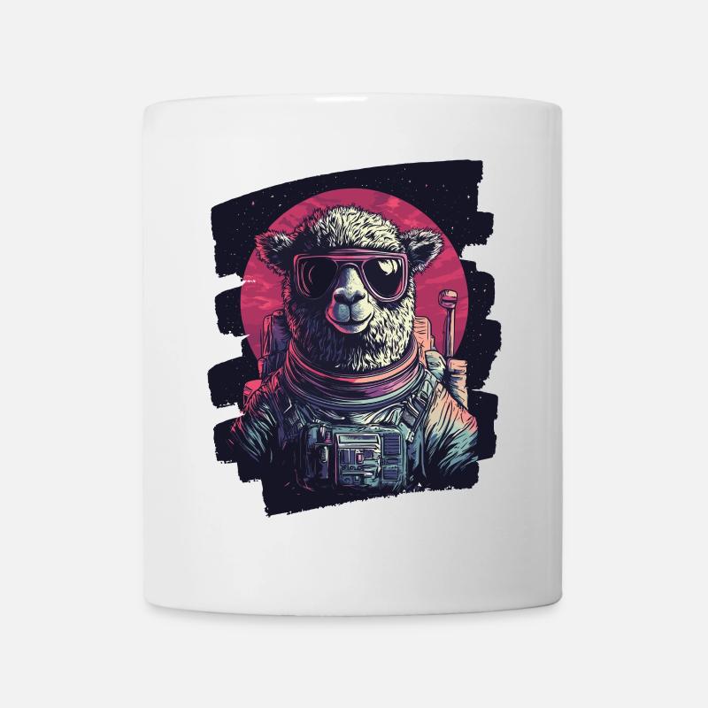 Lama Astronaut - Tasse - Weiß