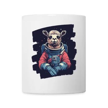 Lama Astronaut - Tasse - Weiß - Vorne