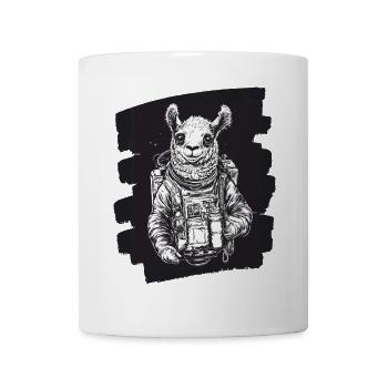 Lama Astronaut - Tasse - Weiß - Vorne