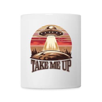 UFO Entführung Retro - Tasse - Weiß - Vorne