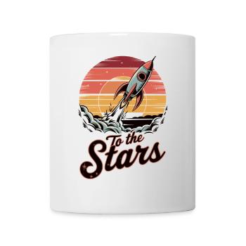 Vers les étoiles – Lancement de fusée - Mug blanc - blanc - Devant