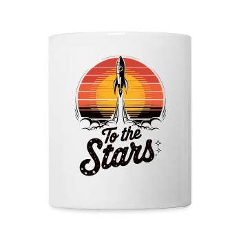 Lancement d’une fusée dans l’espace - Mug blanc - blanc - Devant