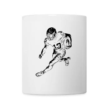 Footballspieler - Tasse - Weiß - Vorne