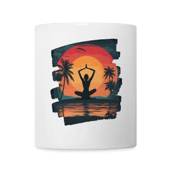Yoga Namaste Meditation - Tasse - Weiß - Vorne