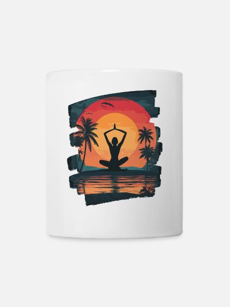 Yoga Namaste Meditation - Tasse - Weiß