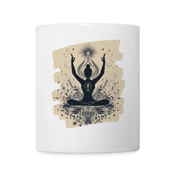Yoga Namaste Meditation - Tasse - Weiß - Vorne